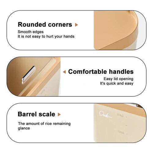 10KG Rice Container Rice Storage Box Pet Food Container Seal
