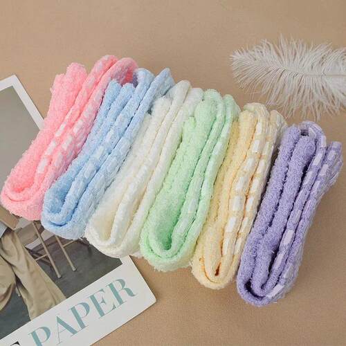 Thickened Coral Velvet Socks Womens Solid Color Indoor Floo
