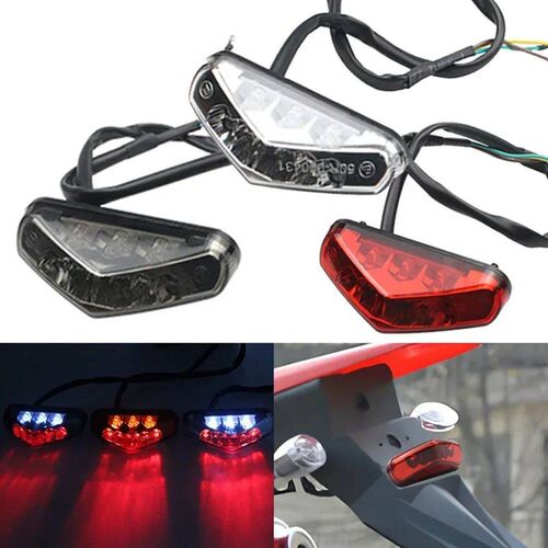 Mini Motorcycle LED Tail Light With License Plate Light Rear