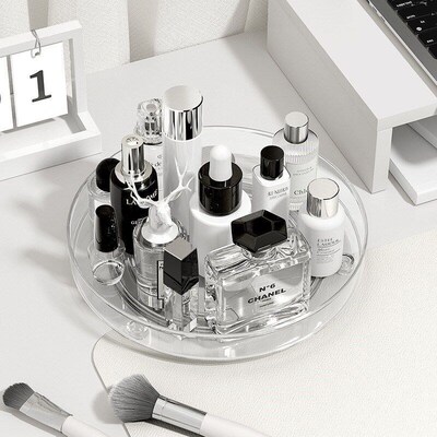 360 Rotatable Desktop Cosmetic Rack Bathroom Shelf Large-c