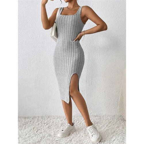 Women Summer Style Knitted Supender Dre Lady Sleevele Square
