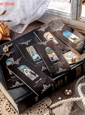 6 pcs/set Cute black cat daily series Bookmark PVC Matte Rea