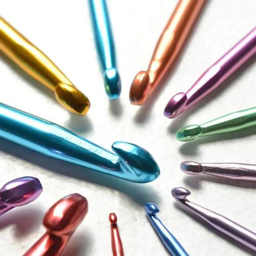 8/10/12/10Pcs Aluminum Knitting Needles Metal Crochet Set Ho
