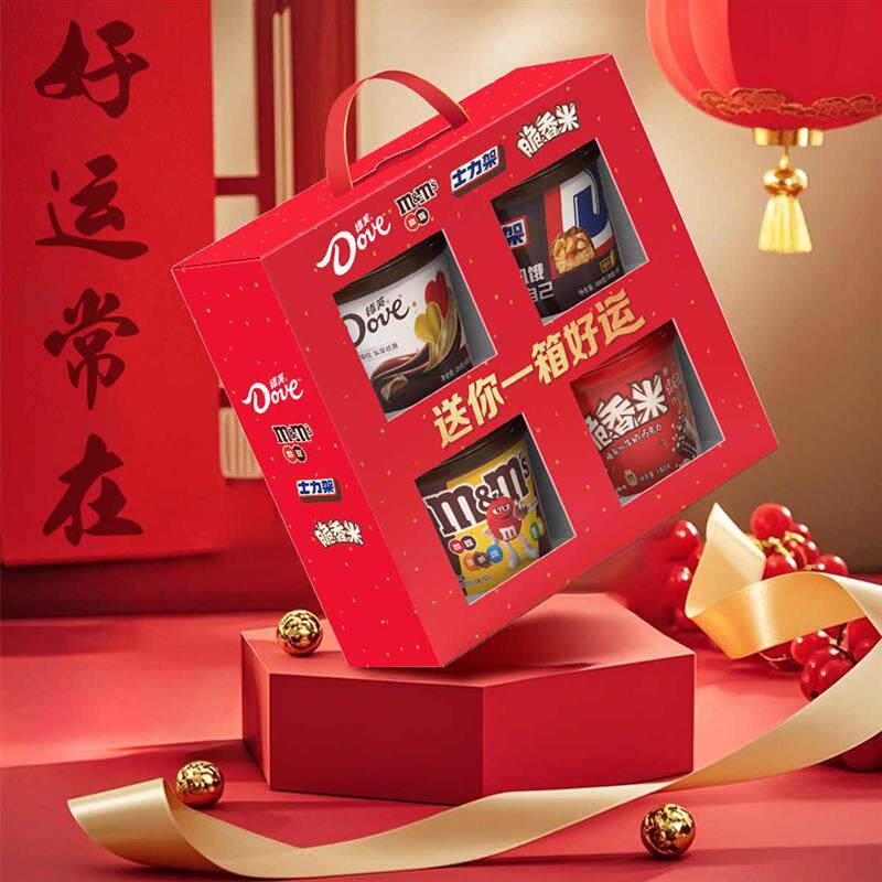 牛奶巧克力一箱好运全家桶礼盒装士力架礼物新年春节年货节