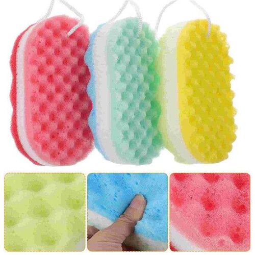 3 Pcs Oval Body Brush Child Bathtub Luffa Wipe M Bathing