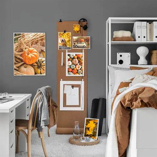 Autumn Decoration Canvas Poster Yellow Leaves Fall View Wall