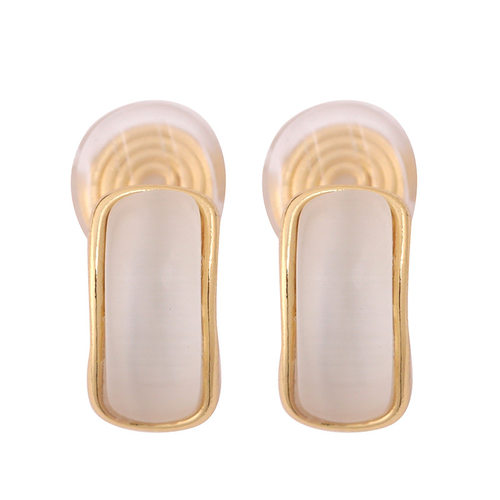Korean style light luxury opal ear clip C-shaped mosquito co