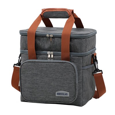 Large Double layered Cooler Bag Insulated Lunch Bag cold box