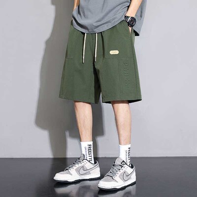 Vintage Shorts Mens Summer New Overalls Five-point Pants Lo