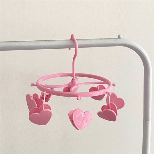 ins Korean style cute cartoon girl heart round coat hanger s