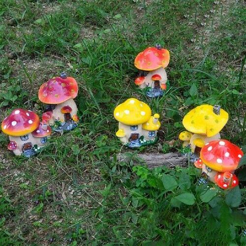 Desktop Ornament Resin Mushroom Room Small Ornaments Cute