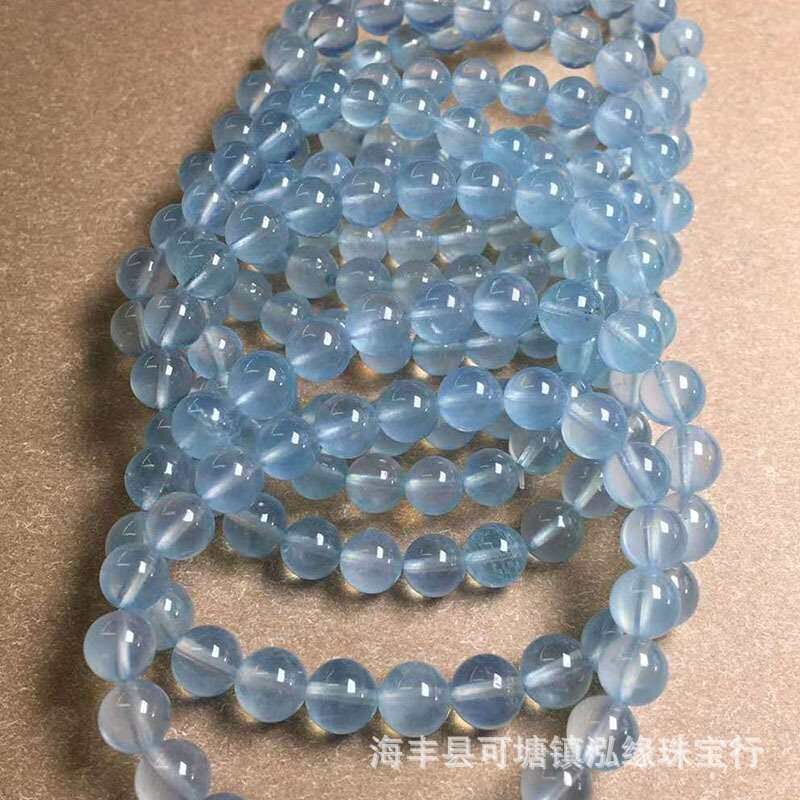 Mgas Natural Aquamarus Mint Color Brlet Small Fresh Aquamaru - 实物图