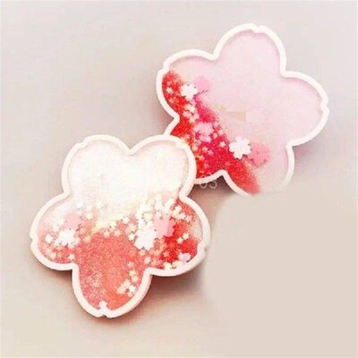 Q6PE Plastic Cup Placemats Glitter Drinks Coasters Non-Slip
