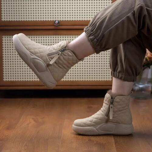 Women Ankle Boots Winter Spring Warm Thick Soled Snow Boots