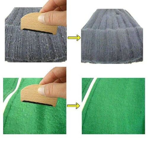 Pilling Wooden Shaver Hair Tool Removal Cleaning Fabric