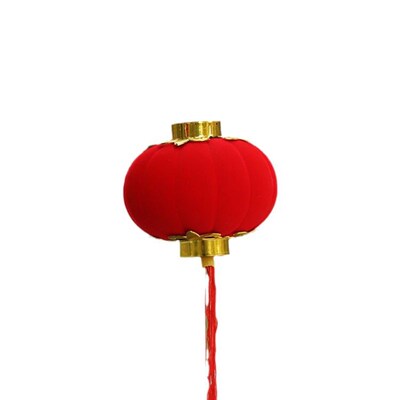 Wholesale New Year Flocking Little Red Lantern Hanging Ornam