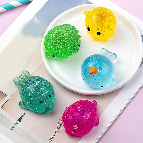 Big Spongy Squishy Mochi Fidget Toys Dolphin Whale Crab