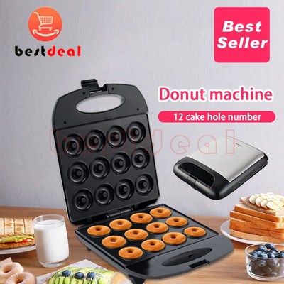 Donut Maker Machine Non-stick Surface 12 Doughnuts