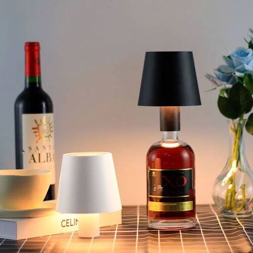 Pointed/Round Bottomed Wine Bottle Lamp Creative Headlight E