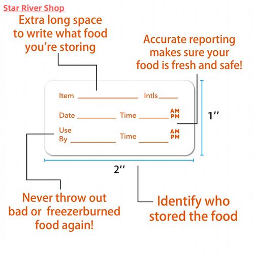 Dissolvable Food Labels by Food Safe 2*1 Kitchen Storage