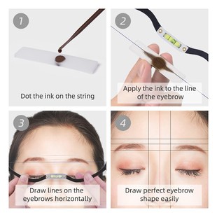 Metal Eyebrow Positioning Semi-Permannet Line Ruler Horizont
