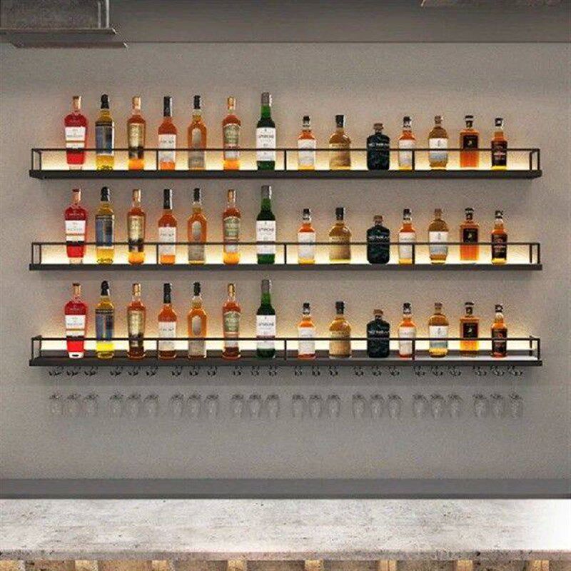 Bar Shelves Wine Fridge Cabinet Liquor Living Room Canteen - 实物图