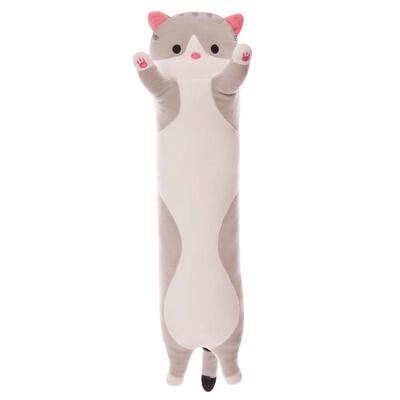 Extra-Long Cat Plush Pillow Stuffed Animal for Cuddling