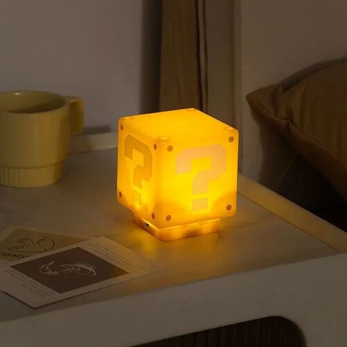 8cm Super Mario Bros LED Question Mark Brick Night Light USB