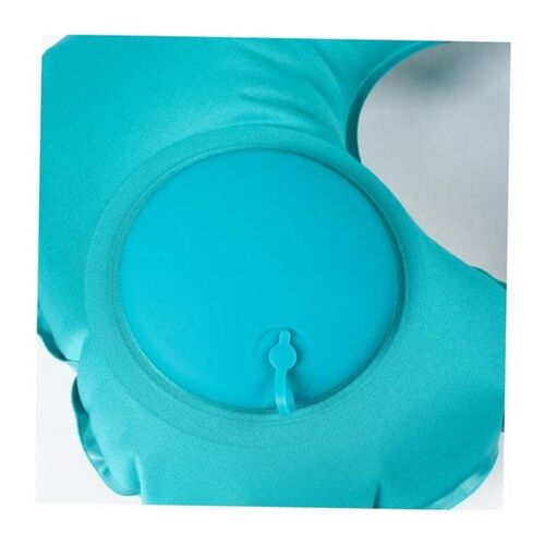 Press inflatable U-pillow portable air travel neck pillow