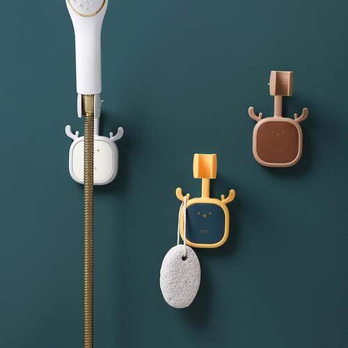 Wall-Mounted Shower Head Holder No-Drill Bracket, 360 Adju