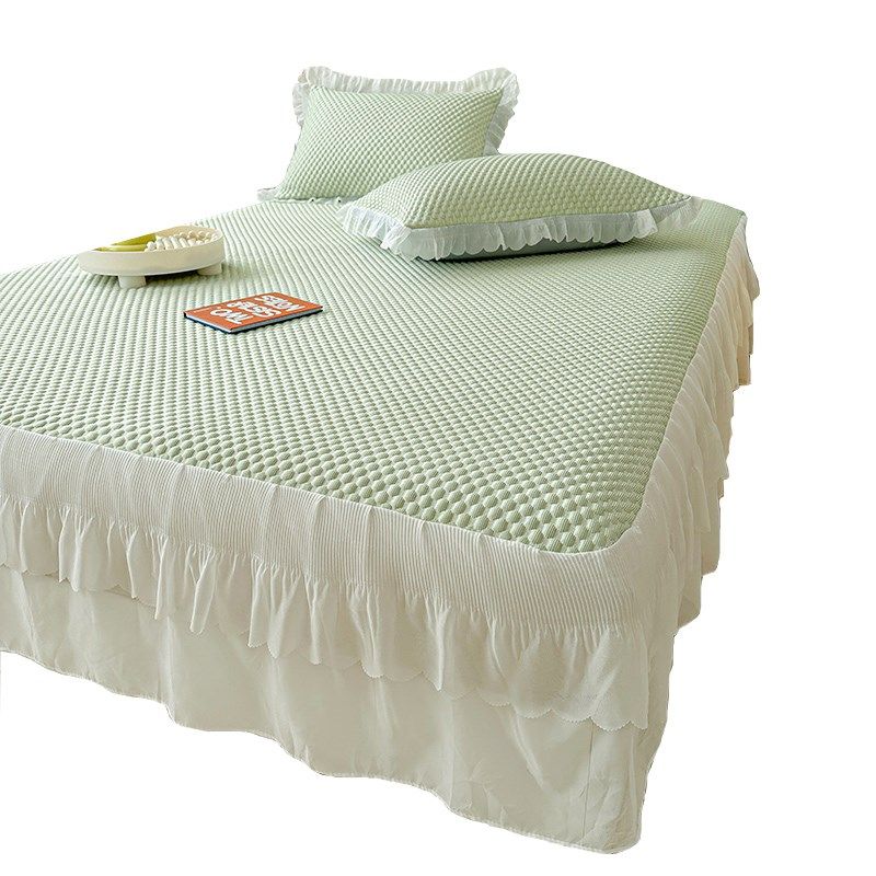 202新款冰豆豆花边软凉席凉感空调席全包冰丝席单人家用夏季,床上用品,冰丝席,淘宝优惠券,粉丝福利购,淘宝优惠卷