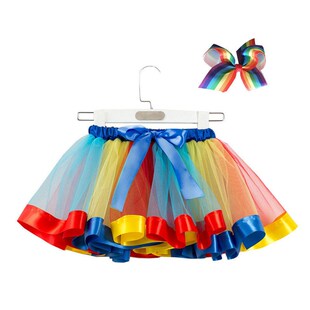 Baby Girl Mini Tutu Skirts Summer Princess Rainbow Pettiskir