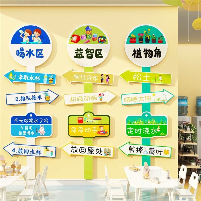 幼儿园图书角布置装饰教室阅读览区绘本馆环创背景文化墙面贴纸画,家居饰品,文化墙贴,淘宝优惠券,粉丝福利购,淘宝优惠卷