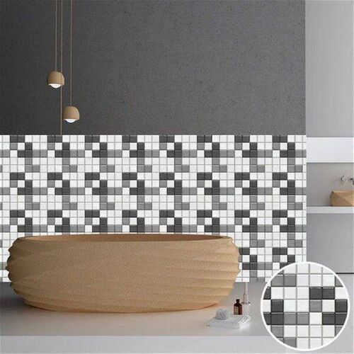10pc 3d Crystal Tile Stickers Diy Waterproof Self-adhesive