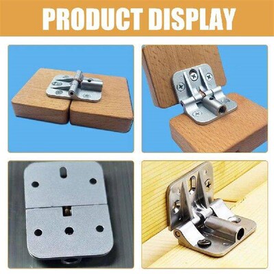 2 Pcs Kitchen Cabinet Door Hinges Folding Table Torque