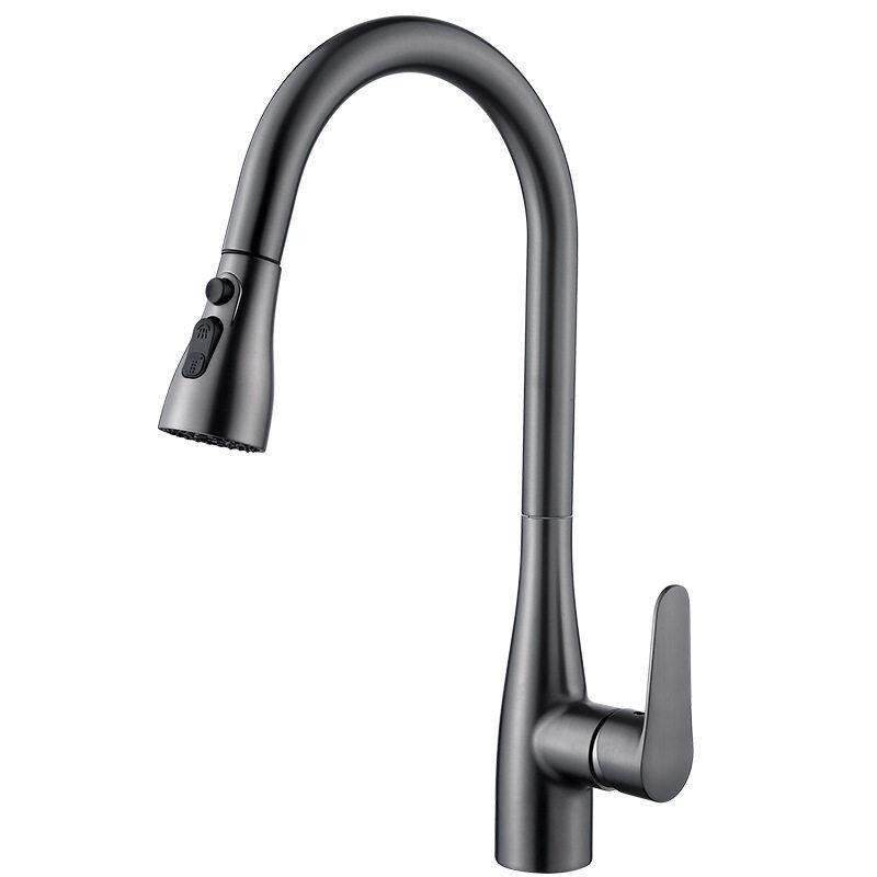 Kitchen faucet pull-out type hot and cold household three wa