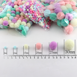 Macaron Pompom Fur Balls 8mm 10mm 15mm TO 30mm Pompones DIY