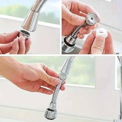 360 Degree Faucet Anti Splash Head Kitchen Water Saver Unive