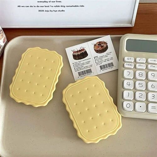 Cheese Biscuit Design Pocket Mirror Portable Foldable Mini M