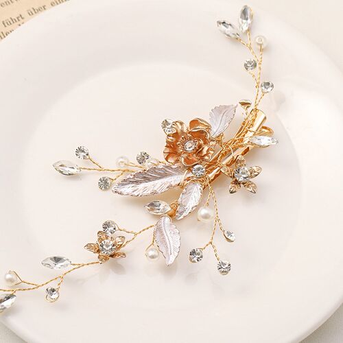 TeamMing Leaf Handmade Hairpin Headdress Childrens Performan