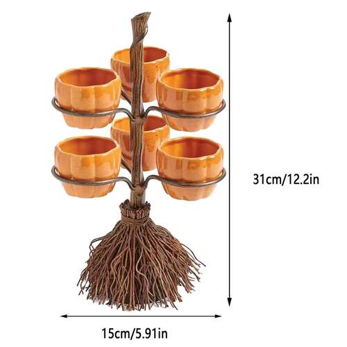Halloween Pumpkin Snack Bowl Rack Fruit Candy Serving Plate