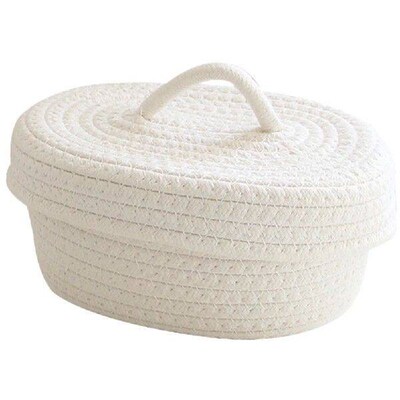 Laundry Basket Nordic Simple Style Covered Rope Storage Box