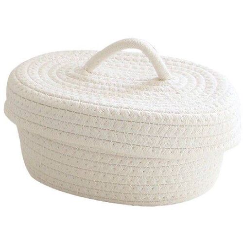 Laundry Basket Nordic Simple Style Covered Rope Storage Box