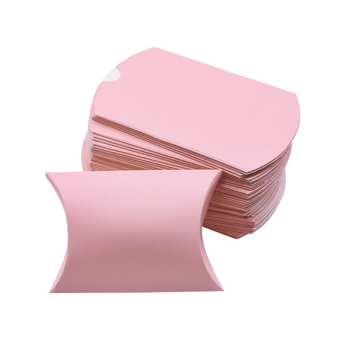 100Pcs Pillow Candy Box Kraft Paper Christmas Gift Pack