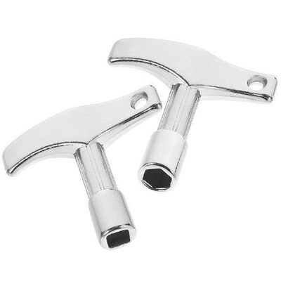 2 Pcs Hexagonal Square Zinc Alloy Tuning Key Drum Snare