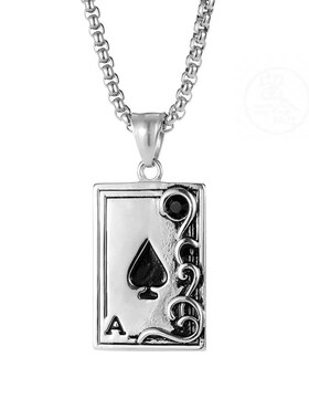 。 Fashion spade a poker pendant personality hip hop fashion