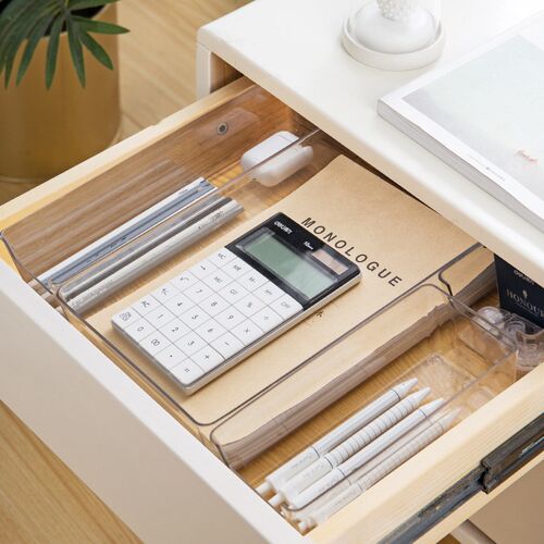 Desktop Drawer Organizer Transparent Plastic Partition Tool