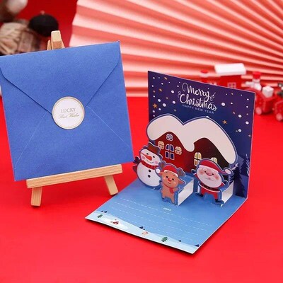 Pop up 3D Merry Christmas Creative Christmas Eve Message Hol