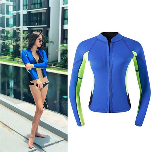 LZYBEE自由潜水服女长袖浮潜泳衣保暖湿衣分体泳衣冲浪水母服