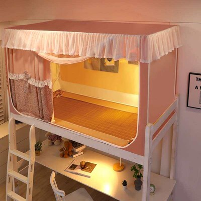 Dormitory Bedroom Upper and Lower Bunk Integrated Bed Curtai